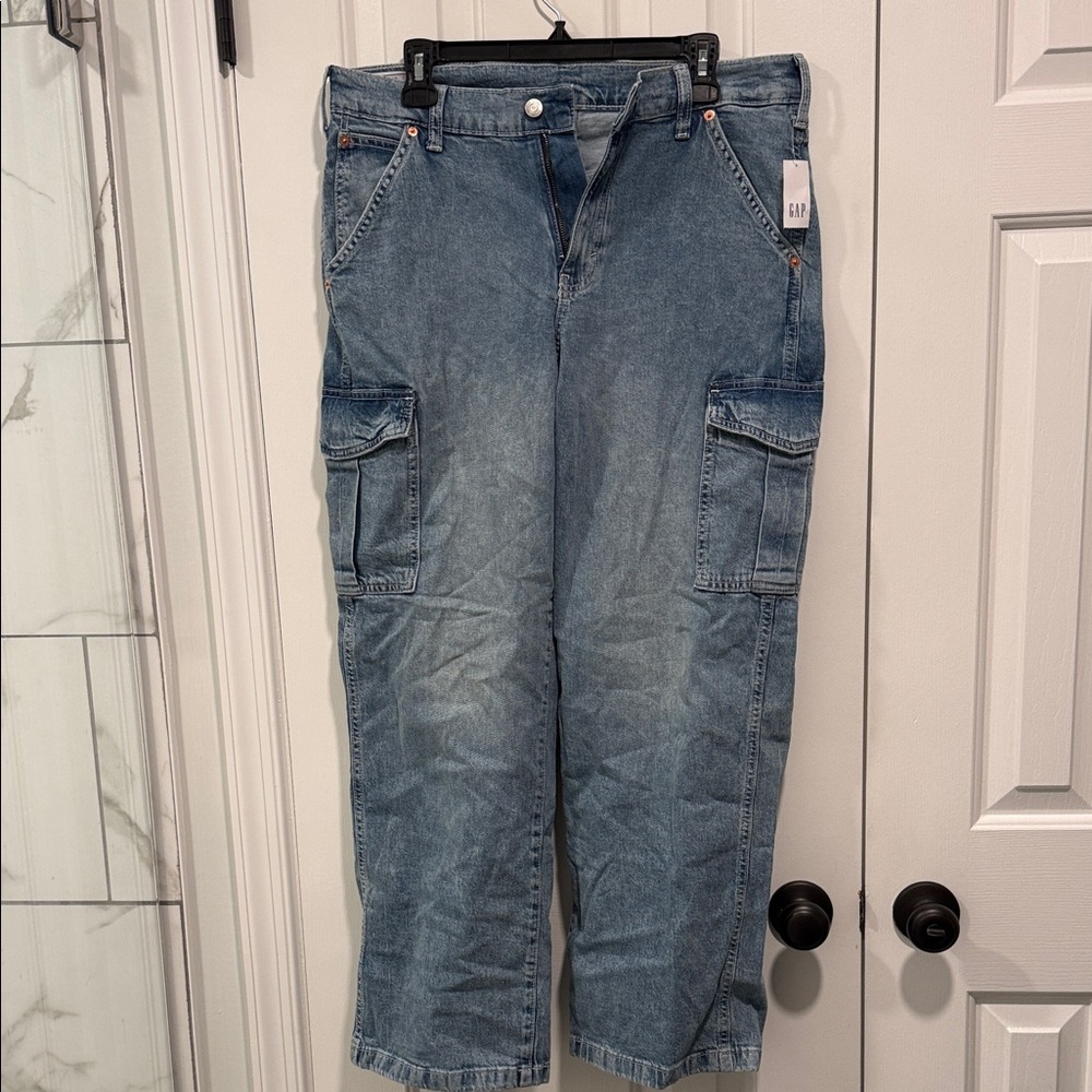 GAP ‘90s Loose Cargo Mid Rise Jeans NWT